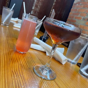 Cork & Gabel - Blood orange spritz mimosa and Road 2 Tipperary cocktail I believe - Comfort Food Near Me - Detroit, Michigan Cork & Gabel - Blood orange spritz mimosa and Road 2 Tipperary cocktail I believe - Comfort Food Near Me - Detroit, Michigan