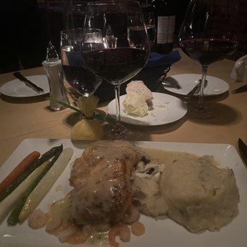 Hugo's Cellar - The most amazing Salmon with Real crab and shrimp! - American Near Me - Las Vegas, Nevada Hugo's Cellar - The most amazing Salmon with Real crab and shrimp! - American Near Me - Las Vegas, Nevada