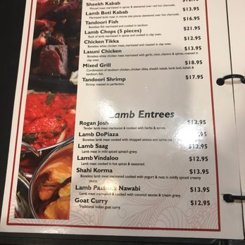 Mantra - Menu third page - Indian Near Me - Corona, California