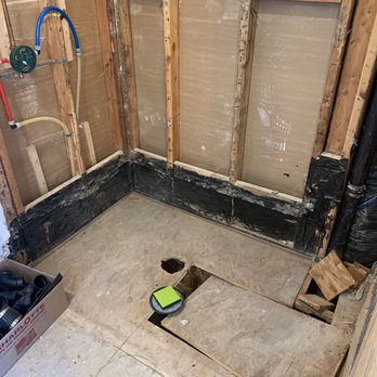 Nick Allen Plumbing - Master bathroom drain and shower moved to center of the shower. - Plumbing Near Me - San Clemente, California Nick Allen Plumbing - Master bathroom drain and shower moved to center of the shower. - Plumbing Near Me - San Clemente, California