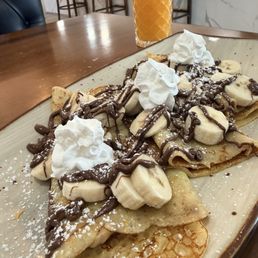 Nutella and Banana Crepes
