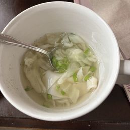 Small cup Wonton soup. Small cup Wonton soup.