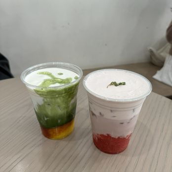 DAMO - mango cream matcha, strawberry einspanner - Coffee & Tea Near Me - Los Angeles, California