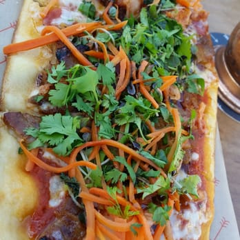 Saint & Second - Pork belly kim chee flat bread - New American Near Me - Long Beach, California Saint & Second - Pork belly kim chee flat bread - New American Near Me - Long Beach, California