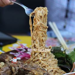 Tam Tam - Goat Curry ($42) - egg noodle, lemongrass, coconut, sate oil, herbs. Great! Very filling.