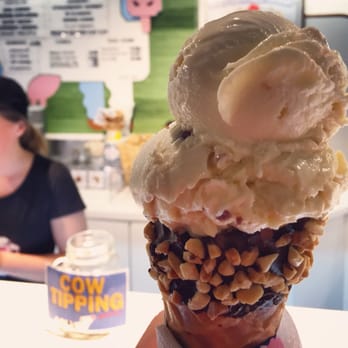 COWS - The cow tipping jar cracks me up. - Ice Cream & Frozen Yogurt Near Me - Whistler, British Columbia