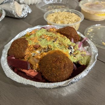 Pita's Mediterranean Grill - Falafel Bowl and Baba Ghanouj Dip - Greek Near Me - San Marcos, California Pita's Mediterranean Grill - Falafel Bowl and Baba Ghanouj Dip - Greek Near Me - San Marcos, California
