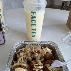 Mango Pomelo Sago and Takoyaki