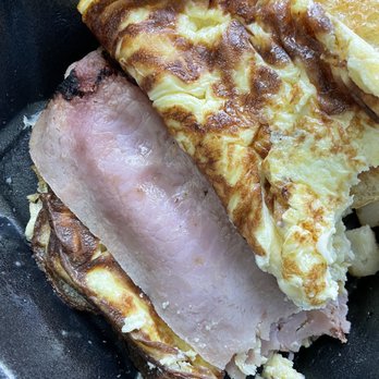 Vanessa's Coffee Shop - Why won't my fork cut through? It's only eggs? But on closer inspection; it's burnt and 3 pieces of ham laid inside, - Coffee & Tea Near Me - Saint Cloud, Florida