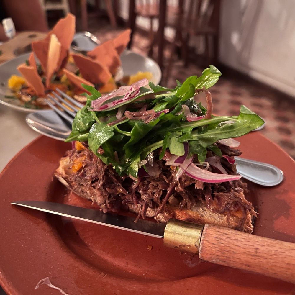 A Taberna da Rua das Flores - Pork cheeks on a toast - Portuguese Near Me - Lisbon, 11 A Taberna da Rua das Flores - Pork cheeks on a toast - Portuguese Near Me - Lisbon, 11