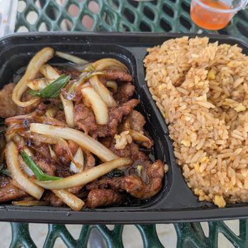 Chick'n Wok - Mongolian beef with fried rice - Chinese Near Me - Lawrenceville, Georgia