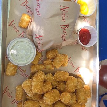 Acme Burger - Sonoma double with tater tots - Burgers Near Me - Cotati, California Acme Burger - Sonoma double with tater tots - Burgers Near Me - Cotati, California