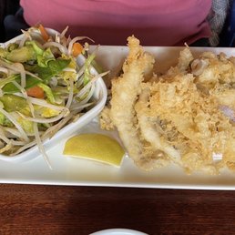 Hake fish tempura