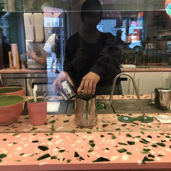 Cha Cha Matcha - Baristas at work (+ my reflection) at Cha Cha Matcha Abbot Kinney! - Coffee & Tea Near Me - Venice, California Cha Cha Matcha - Baristas at work (+ my reflection) at Cha Cha Matcha Abbot Kinney! - Coffee & Tea Near Me - Venice, California
