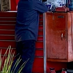 Pep Boys - Mechanic watching a show on his phone while my car was in the bay.