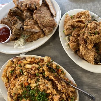 Side Street Inn - Pan Fried Island Pork Chops, Lup Cheong kimichi Fried Rice, garlic fried chicken - Sports Bars Near Me - Honolulu, Hawaii Side Street Inn - Pan Fried Island Pork Chops, Lup Cheong kimichi Fried Rice, garlic fried chicken - Sports Bars Near Me - Honolulu, Hawaii