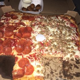 pepperoni, sausage, and cheese pizza pepperoni, sausage, and cheese pizza