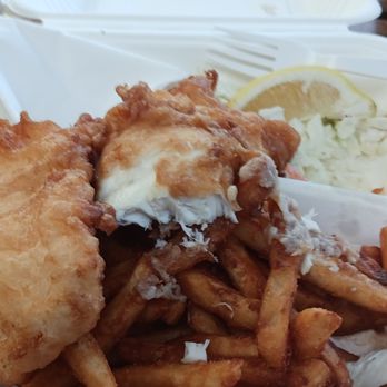 Ship Out - This is what is left after I ate half the order, burned my mouth doing it.  Delicious! - Food Trucks Near Me - Astoria, Oregon