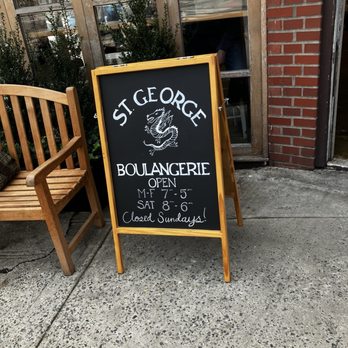 St George Coffee - Sr George sandwich board at entrance - Coffee Roasteries Near Me - New York, New York St George Coffee - Sr George sandwich board at entrance - Coffee Roasteries Near Me - New York, New York