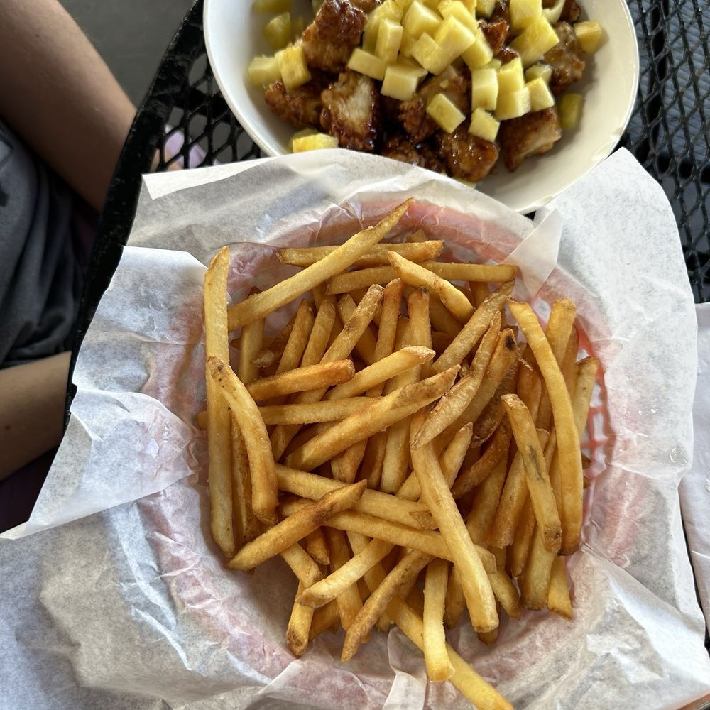Hilo Burger Joint - Teri Chunks and side of fries. - Burgers Near Me - Hilo, Hawaii Hilo Burger Joint - Teri Chunks and side of fries. - Burgers Near Me - Hilo, Hawaii