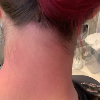 Salon Haven - Showing how the color continues to bleed even with the hair dry. - Hair Stylists Near Me - Gaithersburg, Maryland