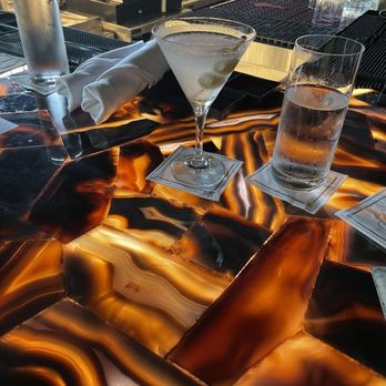 Stone & Webster Chophouse - At the bar LOVE, LOVE, LOVE THE bar and the dedication to geodes ... - Steakhouses Near Me - Savannah, Georgia