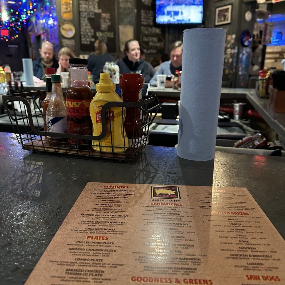 Saw's Juke Joint - Crestline - Menu from bar - Barbeque Near Me - Birmingham, Alabama Saw's Juke Joint - Crestline - Menu from bar - Barbeque Near Me - Birmingham, Alabama