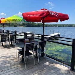 Sunset Grill - One of the lakeside tables.