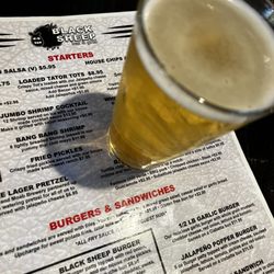 Coors Lite and the menu.