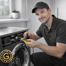 Appliance Repair Guild - Appliance repair technician diagnosing a washing machine during an in-home service visit in Charlotte, NC