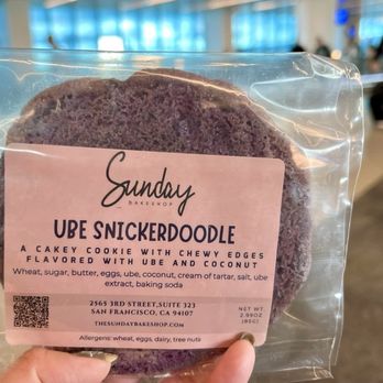 Proper Food - Ube Snickerdoodle. It's soft and chewy with a combination of subtle vanilla and coconut sweetness. Loved it! - Sandwiches Near Me - San Francisco, California Proper Food - Ube Snickerdoodle. It's soft and chewy with a combination of subtle vanilla and coconut sweetness. Loved it! - Sandwiches Near Me - San Francisco, California