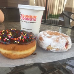 Dunkin' - Jelly filled and chocolate sprinkle!