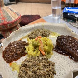 Abyssinia Ethiopian Restaurant - Meat combo