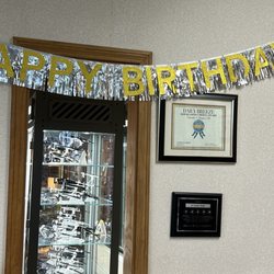Timothy P Olinger, OD - This is the office of Dr. Olinger with a birthday banner for me