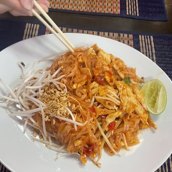 Thai Thai Restaurant - N1. Pad Thai with chicken - Thai Near Me - Fallbrook, California Thai Thai Restaurant - N1. Pad Thai with chicken - Thai Near Me - Fallbrook, California