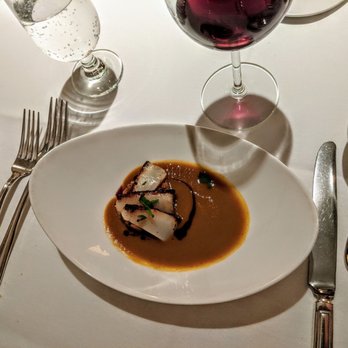 Sanford Restaurant - Pan seared scallops with pumpkin soup - New American Near Me - Milwaukee, Wisconsin Sanford Restaurant - Pan seared scallops with pumpkin soup - New American Near Me - Milwaukee, Wisconsin