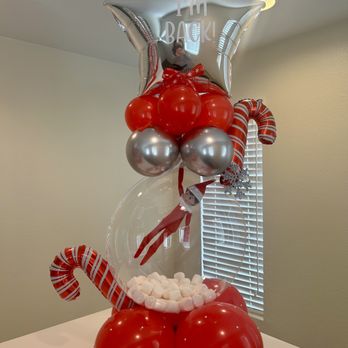 Balloon Bonanza - Elf on the Shelf stuffed balloon arrangement. - Balloon Services Near Me Balloon Bonanza - Elf on the Shelf stuffed balloon arrangement. - Balloon Services Near Me