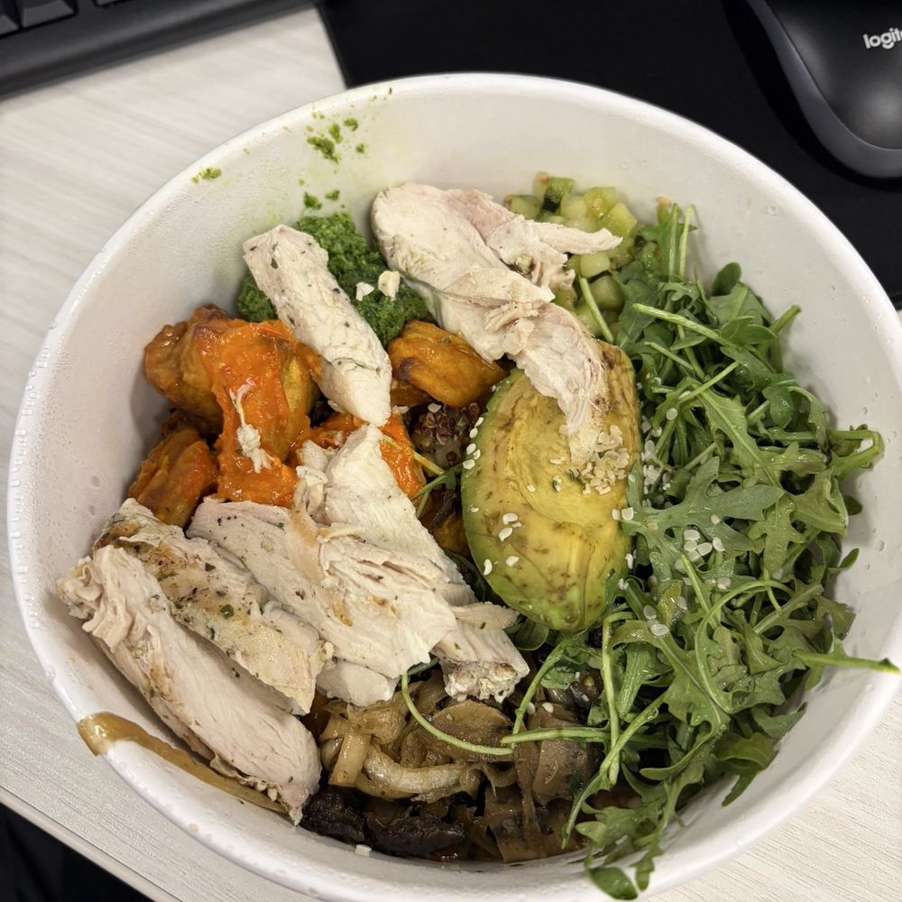 grains bowl add grilled chicken