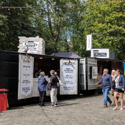 Assembly Gardens George Square - Line up of food vendors
