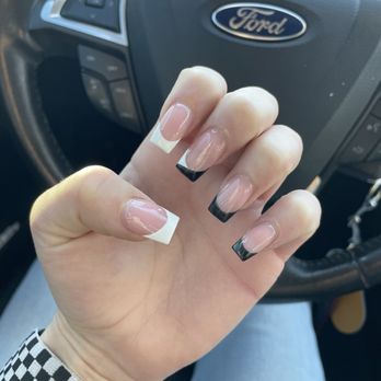 Rockstar Nails & Spa - Fun French tip design - Nail Salons Near Me - Simi Valley, California