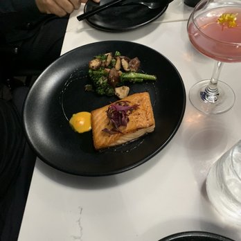 BLK SWAN - Pan Roasted Honey Glazed Salmon - New American Near Me - Baltimore, Maryland