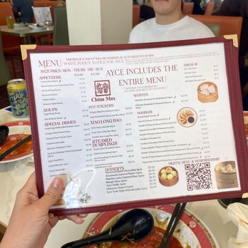 China Max Dumpling House - menu - Chinese Near Me - San Diego, California