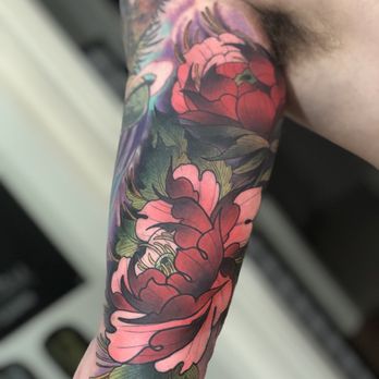 The Nova Expansion - Peonies done by Justin Coppolino - Tattoo Near Me - Seattle, Washington The Nova Expansion - Peonies done by Justin Coppolino - Tattoo Near Me - Seattle, Washington
