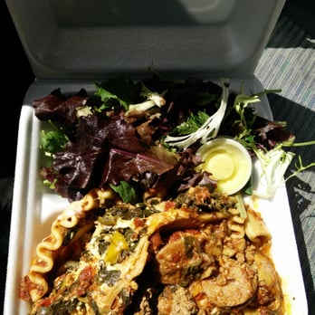 Max & Lucy's - Friday lunch special lasagna, salad with lilikoi dressing. - New American Near Me - Honolulu, Hawaii Max & Lucy's - Friday lunch special lasagna, salad with lilikoi dressing. - New American Near Me - Honolulu, Hawaii