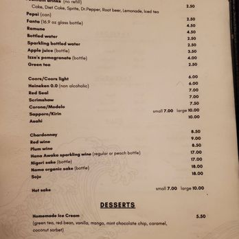 Off The Hook Sushi - Menu - Sushi Bars Near Me - Fort Bragg, California