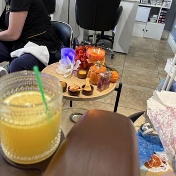 UME Beauty Nails Spa - Orange juice, pedicure setup - Nail Salons Near Me - Albany, California UME Beauty Nails Spa - Orange juice, pedicure setup - Nail Salons Near Me - Albany, California