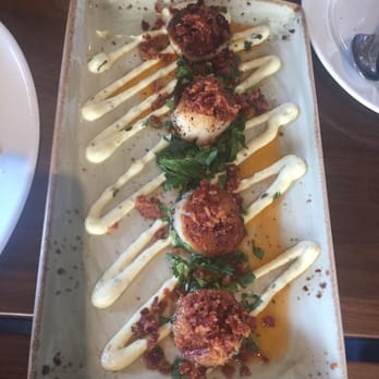 Bluewater Grill - Temecula - Scallops - topped with bacon bits - Seafood Near Me - Temecula, California Bluewater Grill - Temecula - Scallops - topped with bacon bits - Seafood Near Me - Temecula, California