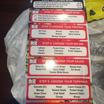 Poke Bowl - This is their "to-go" menu - Hawaiian Near Me - Goldsboro, North Carolina Poke Bowl - This is their "to-go" menu - Hawaiian Near Me - Goldsboro, North Carolina
