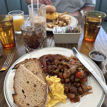 Fifth Street Diner - breakfast sandwich and the classic breakfast (scrambled eggs, bacon. - Diners Near Me - Austin, Texas