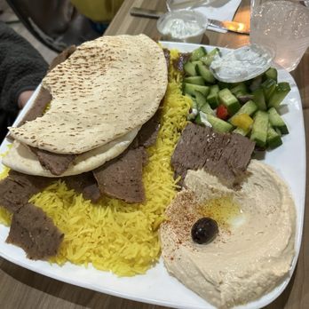 The Grill at Vine Ripe - Gyros plate half eaten - Mediterranean Near Me - La Mesa, California